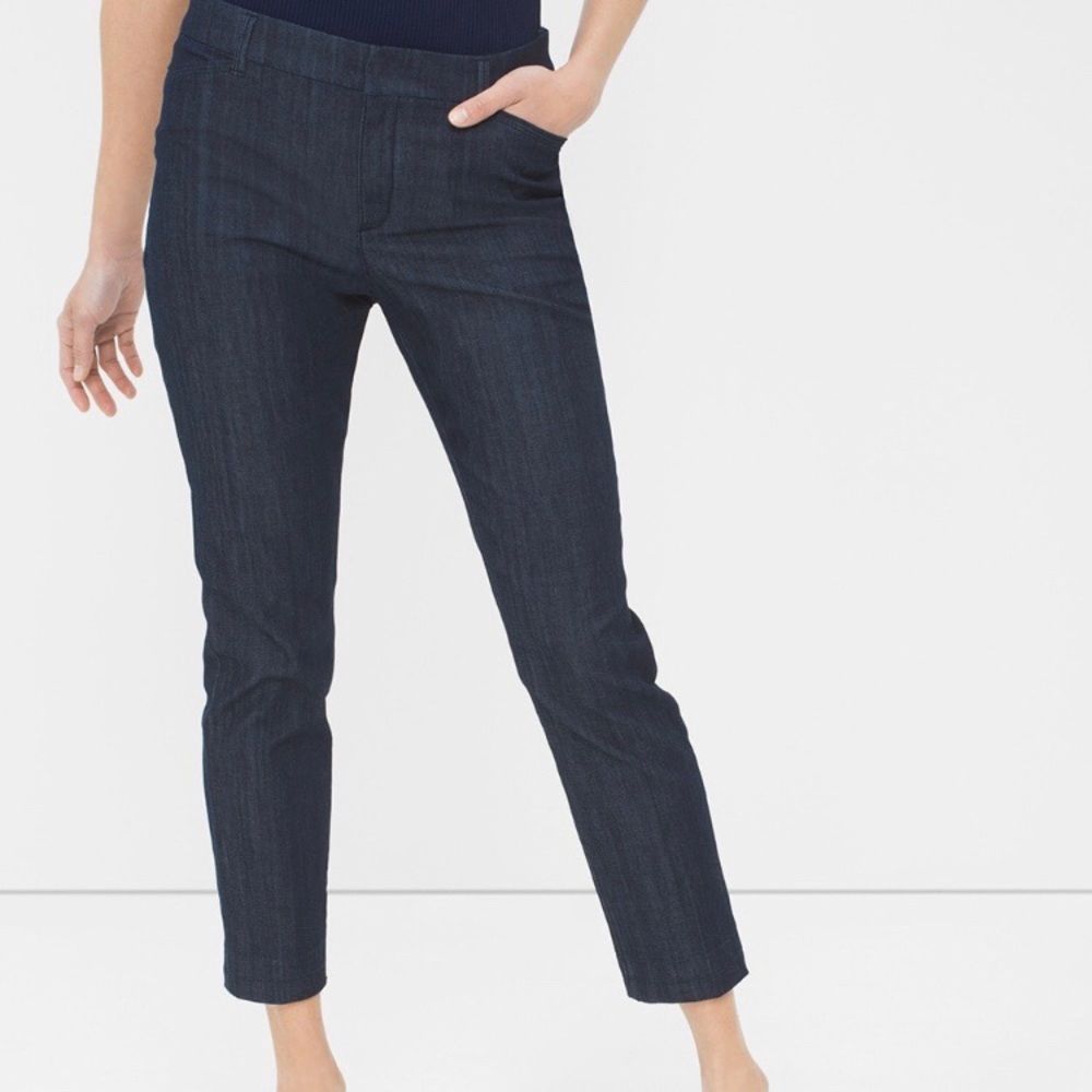 🆕 WHBM Straight Leg Dark Wash Jeans, Cropped Ankle Jeans, Size 4